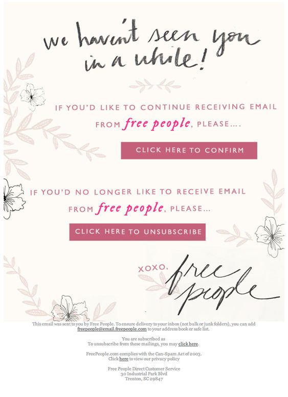 Free People email